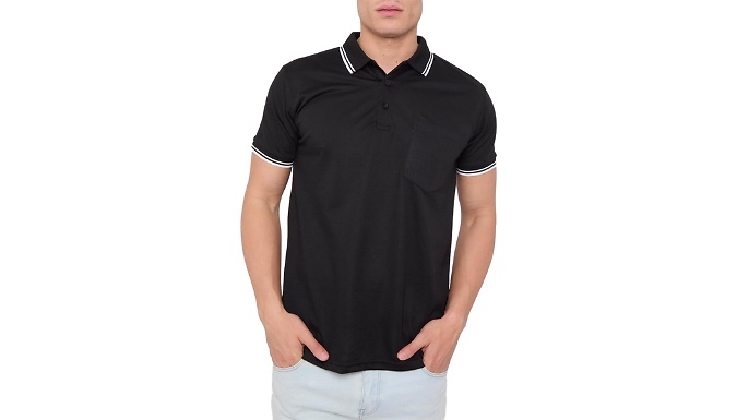 Men's Plain Pique Polo Shirt - 4 Colours & 5 Sizes