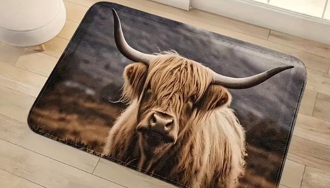 Highland Cow Non-Slip Doormat - 2 Sizes!