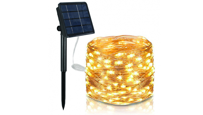 20m Solar 200-LED String Lights - 2 Colours