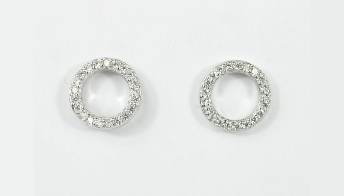 Circle of Life Created Diamond Small Stud Earrings