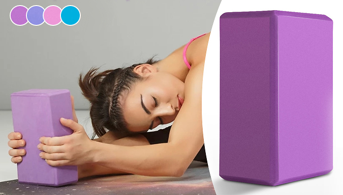 Justgiftdirect Premium 23cm EVA Yoga Block - 4 Colours