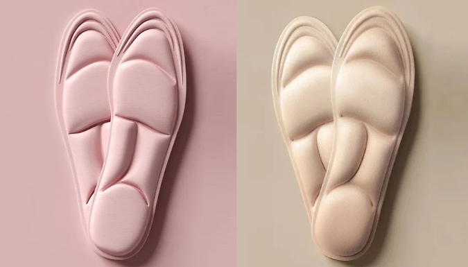 Pair of 5D Arch Support Breathable Cushion Insoles - 4 Colours, 2 Sizes at Go Groopie IE