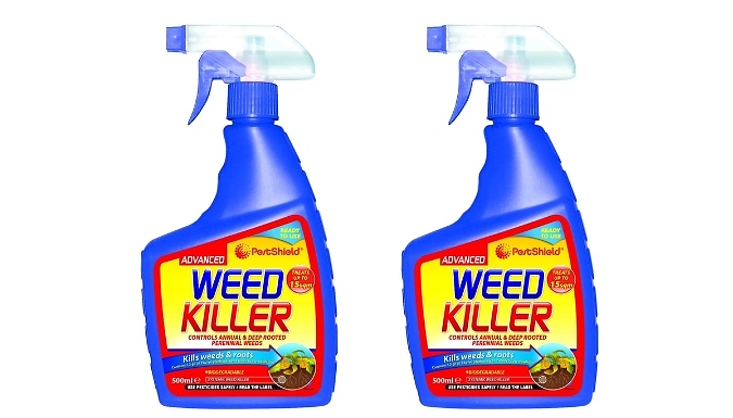 2-Pack of PestShield Advanced Weed Killer Spray - 500ml Bottles!