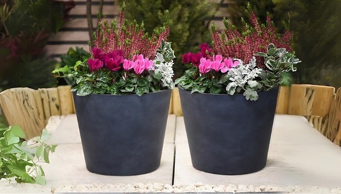 1, 2 or 3-Pack Large Stone Effect Planters