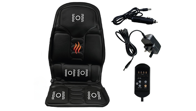 5-Zone Heated Massage Seat Cushion - Home or Car Use!