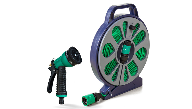 15m Flat Kink-Resistant Hosepipe with Spray Gun