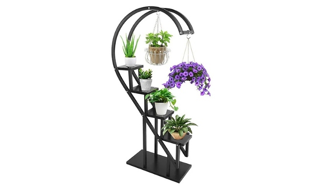 Curved 4 Tier Plant Stand Shelf