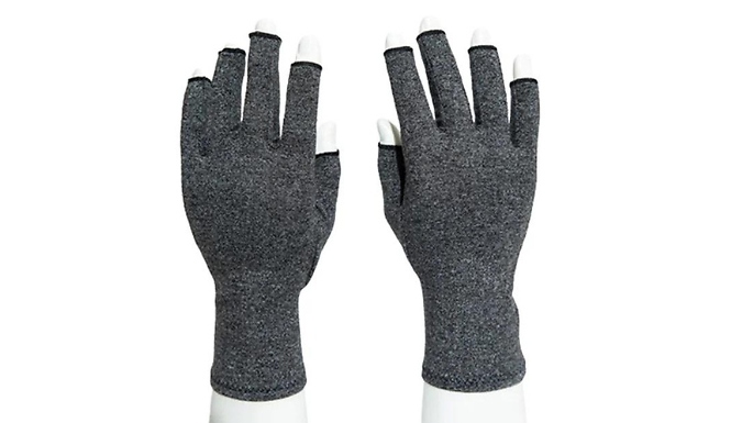 Fingerless Hand Compression Gloves - 4 Sizes at Go Groopie