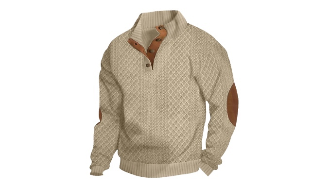Men's Knit Style Pullover Sweater - 8 Colours & 6 Sizes