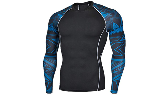 Men's Sports Quick Dry Long-Sleeve Stretchy Top - 3 Colours & 4 Sizes