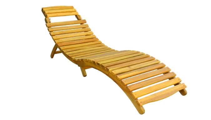 1 or 2 Acacia Hardwood Sun Loungers with Detachable Cushions!