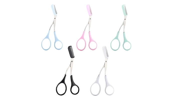 Stainless Steel Eyebrow Trimmer Scissors - 5 Colours