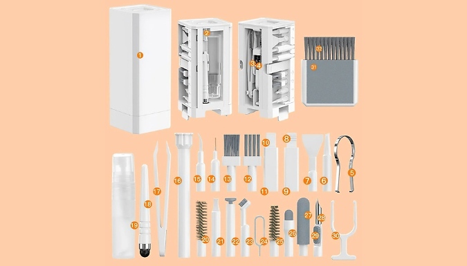 32-in-1 Multi-Function Device Cleaning Kit - 2 Colours