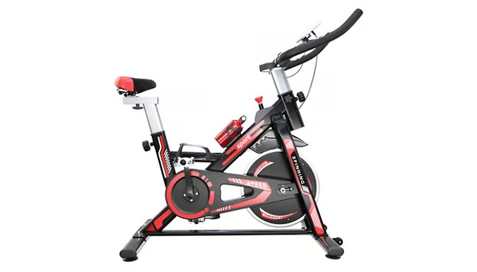 Ultra-Quiet Exercise Spin Bike - With LCD Display!