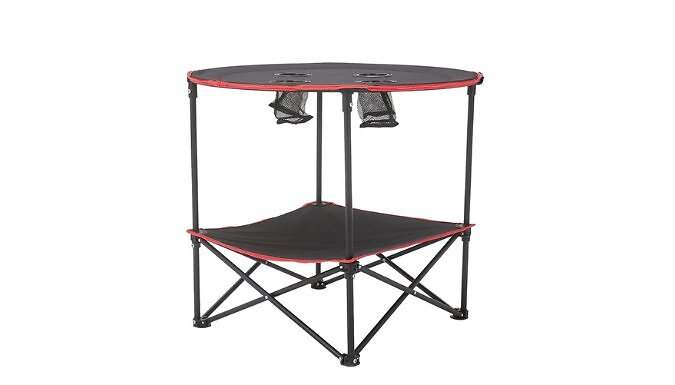 Foldable Camping Table with Cupholders