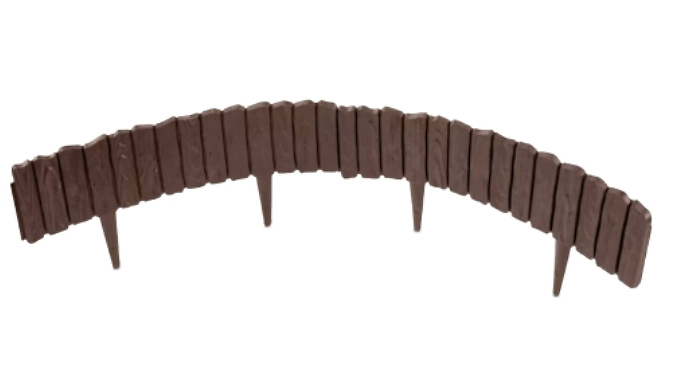 2.5m Palisade Wood-Effect Lawn Edging Border - 4 Colours!