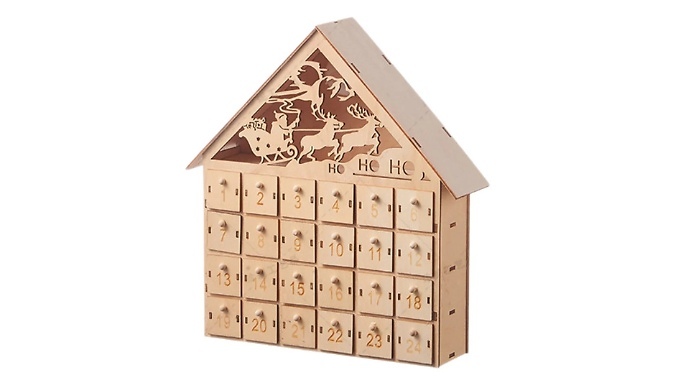 24 Day Wooden Christmas Drawer Advent Calendar - 6 Designs!