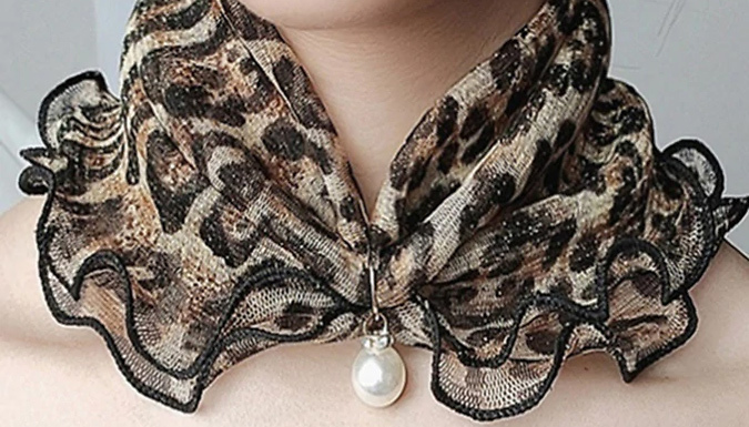 Pearl Lace Leopard Scarf - 7 Styles