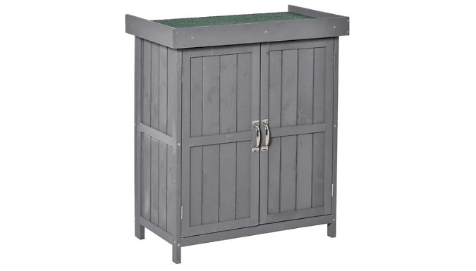 Outsunny Wooden Garden Cabinet Shed