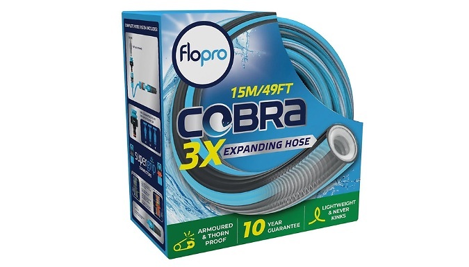 FloPro CompactFlo Expandable Lightweight 15m Hose Set - with 10 Year Guarantee