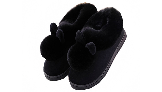 Non-Slip Fluffy Rabbit Slippers - 4 Colours & 3 Sizes