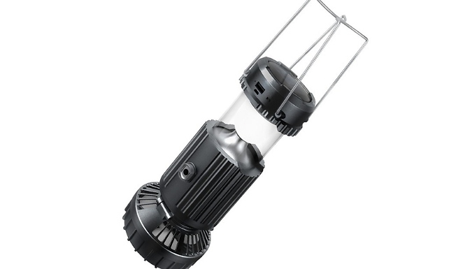 Solar Camping Lantern with Turbo Fan & Speaker - 2 Colours!