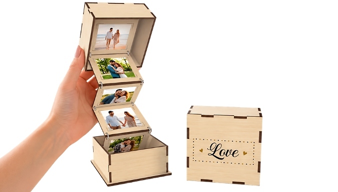 Pop‑Up Folding Chain Photo Display Gift Box - 4 Designs