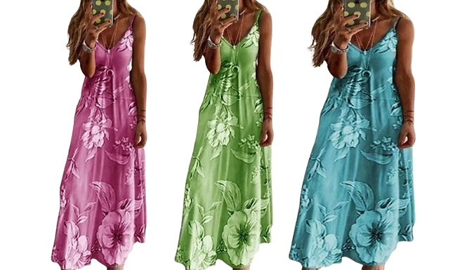 Floral Summer Boho Maxi Dress - 7 Colours, 8 Sizes!