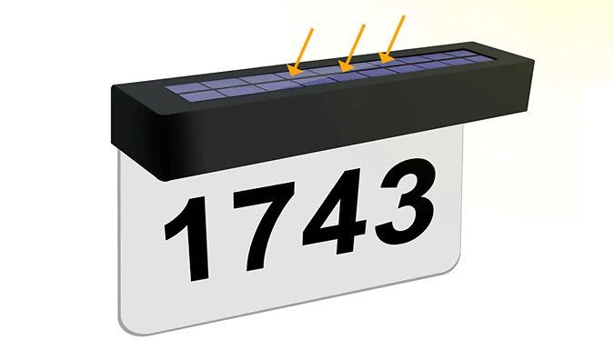 Solar-Powered House Number Sign