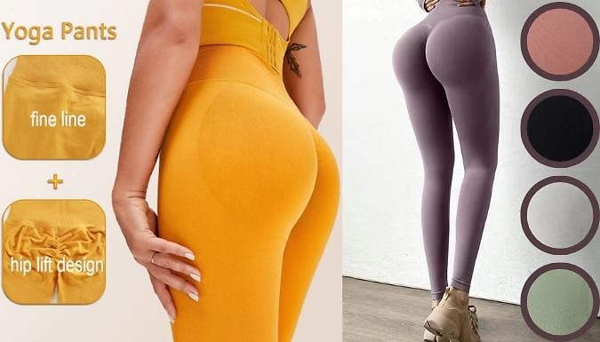 Seamless Butt-Enhancing Yoga Leggings - 6 Colours, 3 Sizes