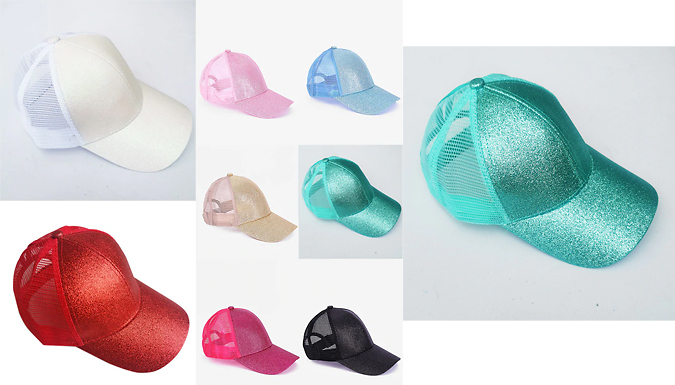 Girl Mesh Glitter Cap – 8 Colours Offer Price £7.99