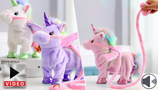 Walking sale unicorn toy