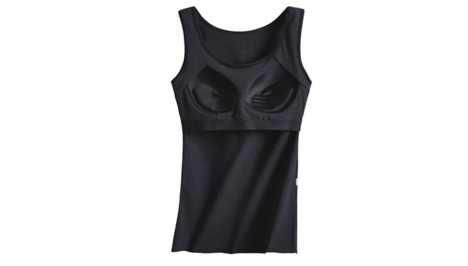 Self-Heating Seamless Vest with Built-In Cups - 5 Colours & 4 Sizes