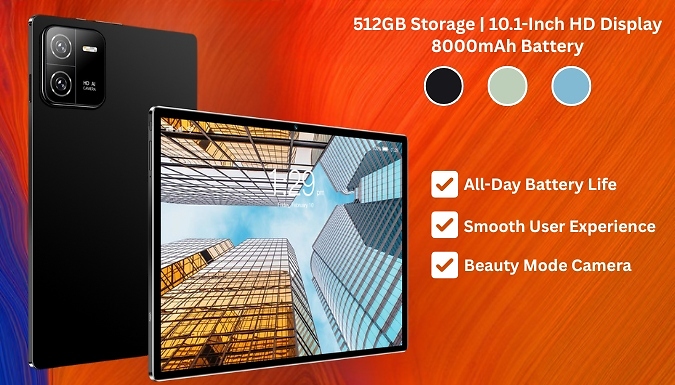 High Performance Android Tablet Pad6 10.1-Inch High Performance Android Tablet - 3 Colours!
