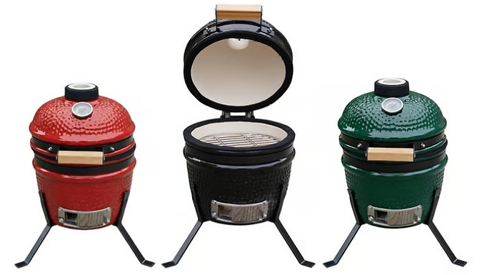 Kamado Egg Ceramic Charcoal BBQ Grill - 3 Colours!