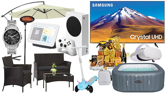 Mega Mystery Gift Deal - Samsung TV, Xbox S, Armani Watch & More