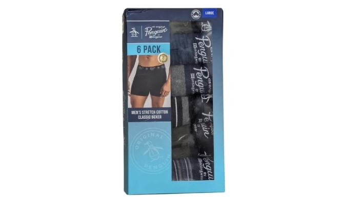 6-Pack Men's Original Penguin Boxer Trunks - 3 Sizes