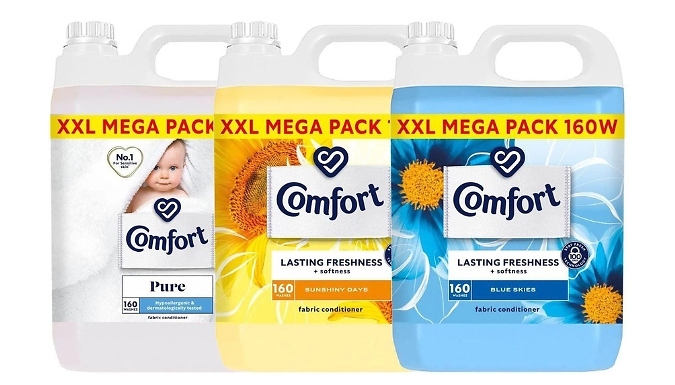 2-Pack Comfort Fabric Conditioner 4.8L - 3 Scents!