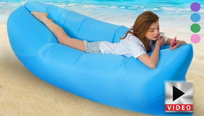 Justgiftdirect Self-Inflating Sun Lounger - 4 Colours