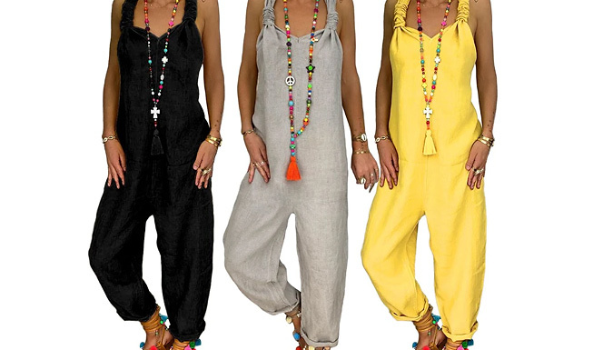 Summer Jumpsuit - 3 Colours & 8 Sizes at Go Groopie IE