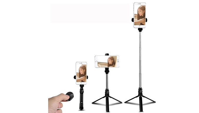 Multifunctional Tripod Selfie Stick - 3 Colours