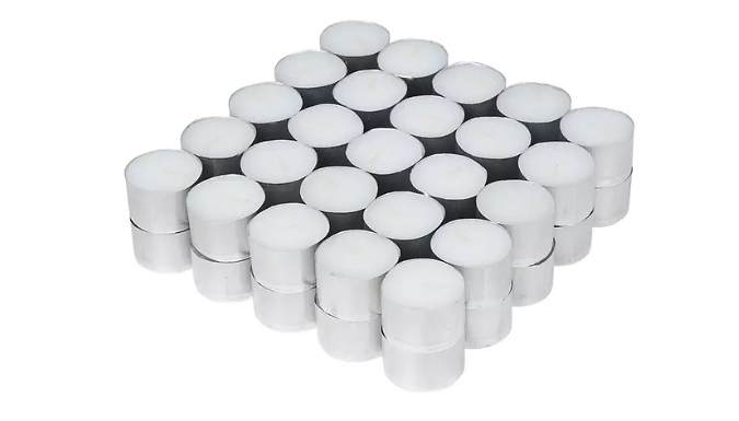 50, 100 or 200-Pack of Long-Burning Tea Light Candles!