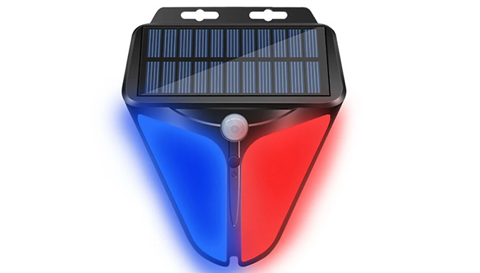 Red and Blue Motion Sensor Solar Light and Alarm