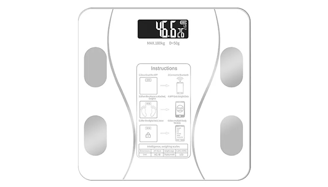 Wireless Body Fat Weighing Scale - 3 Colours