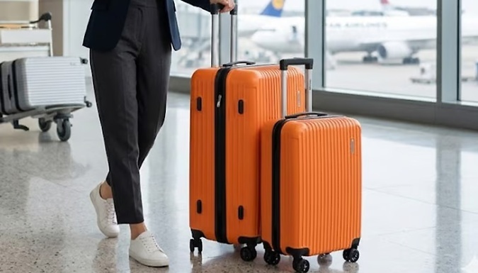 3-Piece Cosmic Hard Shell Luggage Set with Spinner Wheels - 8 Colours!