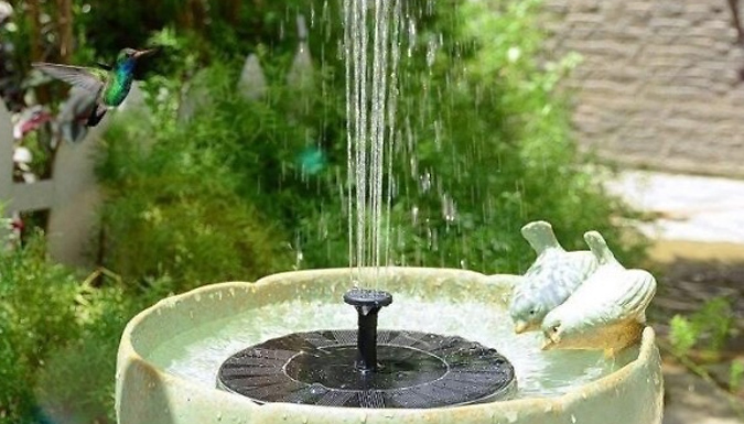 Whooptrading Solar Garden Birdbath Fountain Pump