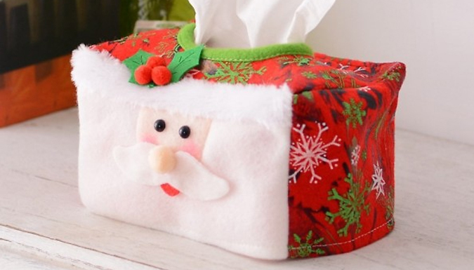 1 or 2-Pack of Christmas Decorative Tissue Boxes - 2 Designs