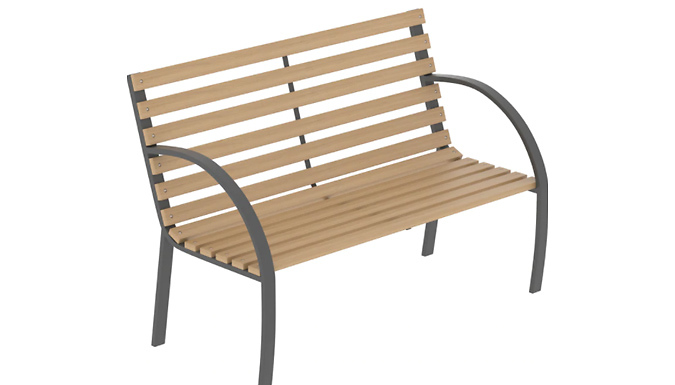 Vida 3-Seater Wooden or Metal Garden Bench - 6 Designs