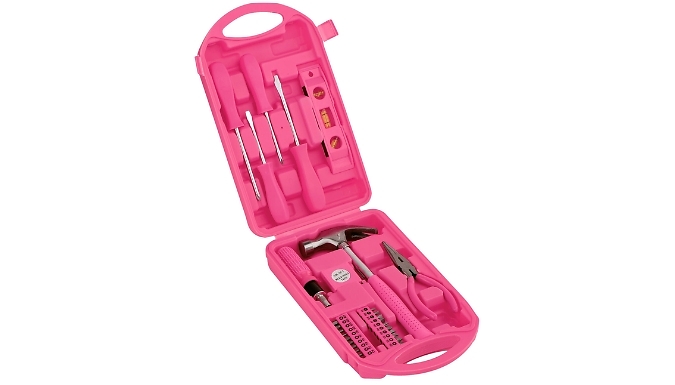 30-Piece Pink Tool Kit Set & Carry Case