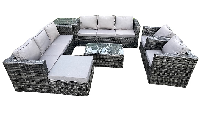 9 Seater Outdoor Rattan Lounge Sofa Set